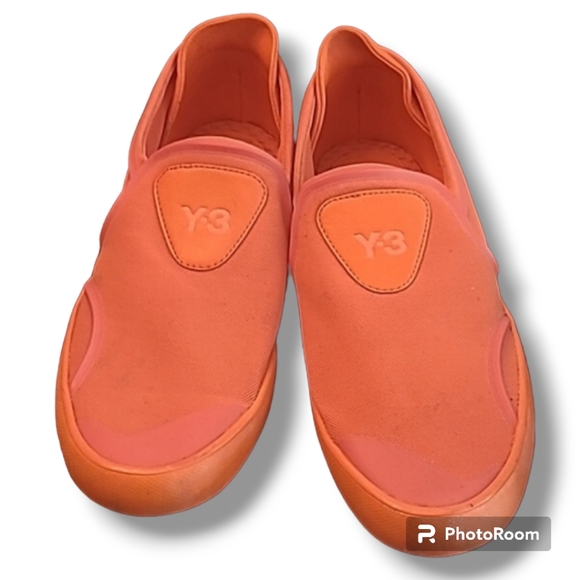 Yohji Yamamoto Adidas Y3 Orange Slip On Sneakers - Picture 2 of 10